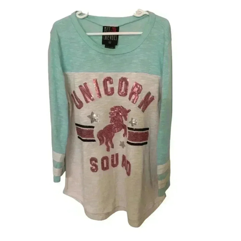 Miss Chievous Unicorn Squad Shirt Girls Size XL
